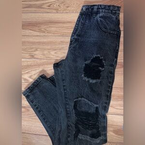 SHEIN ripped black jeans